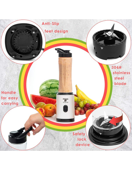 Licuadora Personal Moss & Stone 250W con Botella 20 oz Licuadora Personal Moss & Stone 250W con Botella 20 oz