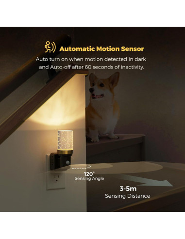 Luz Nocturna LOHAS con Sensor de Movimiento 0-100LM