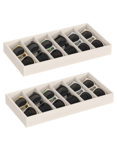 Organizador de Gafas de Sol Ausalivan Beige 6 Espacios 35.1x18cm