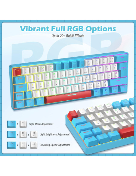Teclado Mecánico Gaming ZIYOU LANG RK-T60 + Ratón RGB 6400DPI Teclado Mecánico Gaming ZIYOU LANG RK-T60 + Ratón RGB 6400DPI