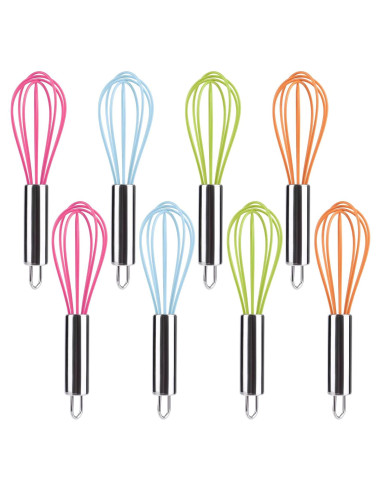 Batidores de Cocina BAEKZ Mini Silicona Acero Inoxidable 15.5cm