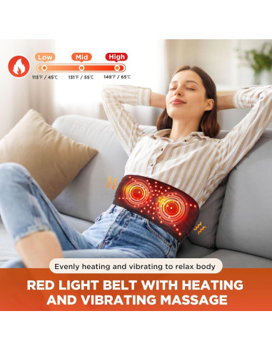 Almohadilla Térmica Inalámbrica MOAJAZA con Luz Roja y Masaje