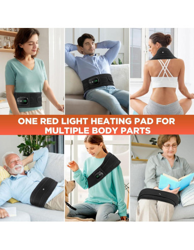 Almohadilla Térmica Inalámbrica MOAJAZA con Luz Roja y Masaje