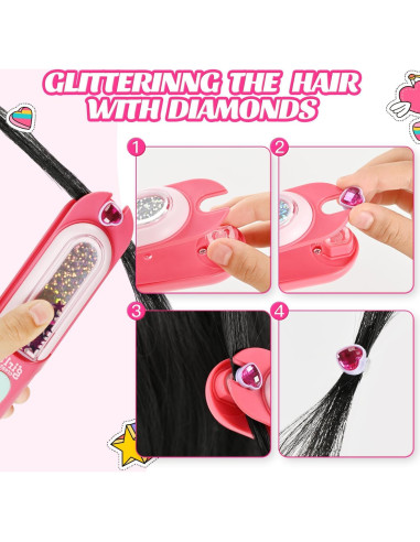 Kit de Estampado de Joyas para Cabello Kidzkube - Rojo