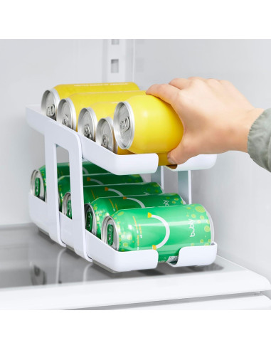 Dispensador de Latas YouCopia RollDown Blanco 10 Latas Cocina
