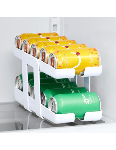 Dispensador de Latas YouCopia RollDown Blanco 10 Latas Cocina