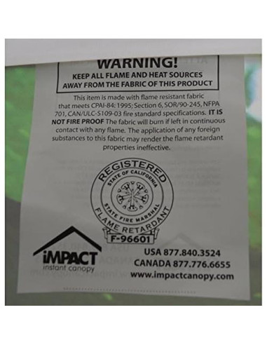 Carpa Plegable Impact 1.5m x 1.5m Estructura Acero Verde Lima