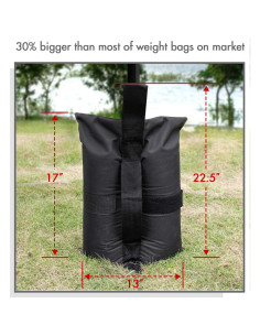 Bolsas de peso para toldo 600D Premium 4Pcs 11.34 kg cada una 2