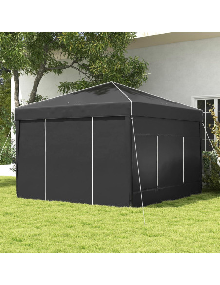 Carpa Plegable Outsunny 2.95x2.95m con Ventanas y Paredes Carpa Plegable Outsunny 2.95x2.95m con Ventanas y Paredes
