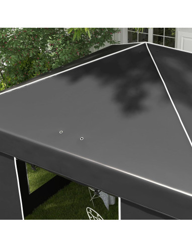 Carpa Plegable Outsunny 2.95x2.95m con Ventanas y Paredes