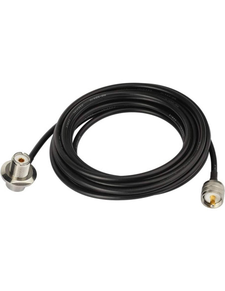 Cable Coaxial RG58 Bingfu 6.1m UHF PL259 Macho a SO239 Hembra Cable Coaxial RG58 Bingfu 6.1m UHF PL259 Macho a SO239 Hembra