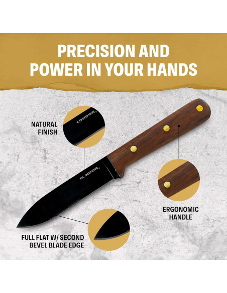Cuchillo Kephart Condor 5.08 cm Acero Carbono con Funda Cuchillo Kephart Condor 5.08 cm Acero Carbono con Funda