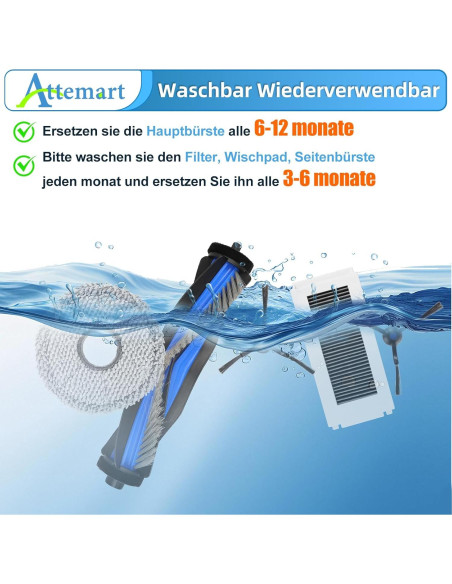 Kit de Accesorios Attemart para Ecovacs Deebot N30 Pro Omni Kit de Accesorios Attemart para Ecovacs Deebot N30 Pro Omni