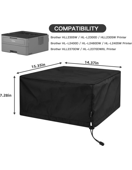 Cubierta de Polvo para Impresora Brother HL-L2460DW - Resistente al Agua Cubierta de Polvo para Impresora Brother HL-L2460DW - Resistente al Agua