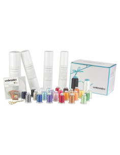 Kit de Inicio Bordado Embroidex - Hilo, Estabilizadores y Agujas