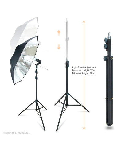 Kit de Iluminación Continua LINCO AM126 600W con Paraguas