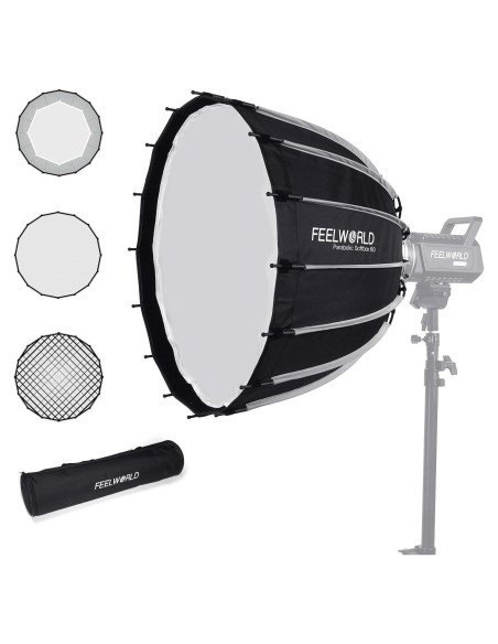 Softbox Parabólico FEELWORLD FSP60 V2 60cm para Luces Bowens Softbox Parabólico FEELWORLD FSP60 V2 60cm para Luces Bowens