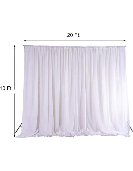 Cortina de Chiffon Marfil 6.1x3.0m BalsaCircle para Eventos Cortina de Chiffon Marfil 6.1x3.0m BalsaCircle para Eventos