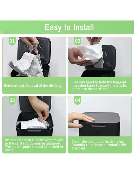 24 Bolsas de Vacío MalhSlix para iRobot Roomba i7 i3 i4 i6 24 Bolsas de Vacío MalhSlix para iRobot Roomba i7 i3 i4 i6