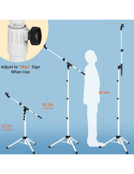 Soporte de Micrófono CAHAYA Tripode Boom Ajustable 1.61kg Soporte de Micrófono CAHAYA Tripode Boom Ajustable 1.61kg