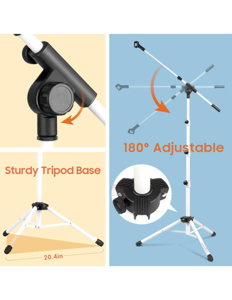Soporte de Micrófono CAHAYA Tripode Boom Ajustable 1.61kg Soporte de Micrófono CAHAYA Tripode Boom Ajustable 1.61kg