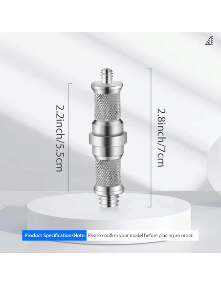 Adaptador de Tornillo Macho 1/4 a 3/8 WELLMAKING Metal Adaptador de Tornillo Macho 1/4 a 3/8 WELLMAKING Metal