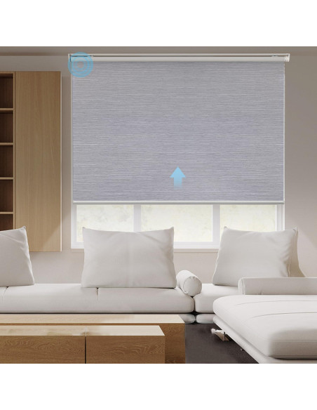Cortina Enrollable Motorizada SmartWings 60x182 cm Gris Claro Cortina Enrollable Motorizada SmartWings 60x182 cm Gris Claro