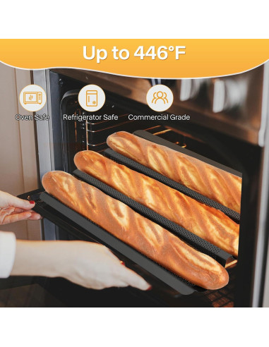 Bandeja para Baguette Barlket 38x28 cm Antiadherente