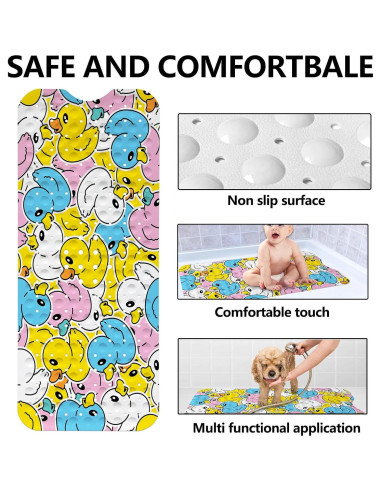 Alfombra de Baño Antideslizante Lnond Pato 101.6x40.6cm