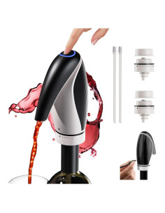 Aerador de Vino Eléctrico ESCLAP KD6 Negro, Carga Rápida