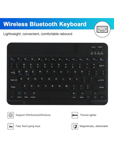 Funda de teclado LAMA para iPad 10.2 y 10.5 pulgadas