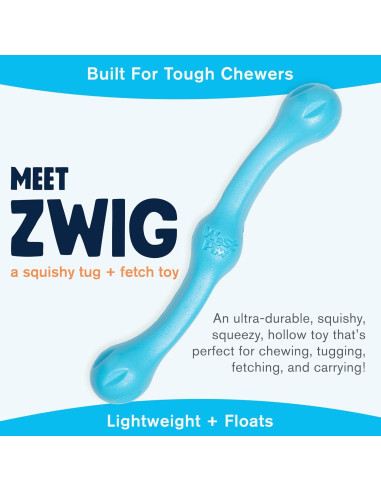 Juguete de Palo para Perros West Paw Zogoflex Echo 35 cm Azul