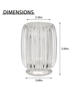 Vaso soporte cepillo de dientes VanEnjoy vidrio 6.8x12.2cm 2