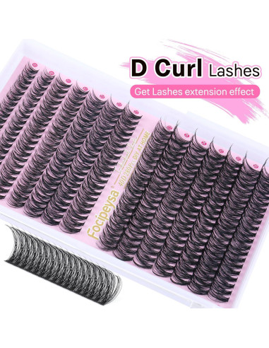 Kit de Extensión de Pestañas Focipeysa 280pcs 40D con Adhesivo