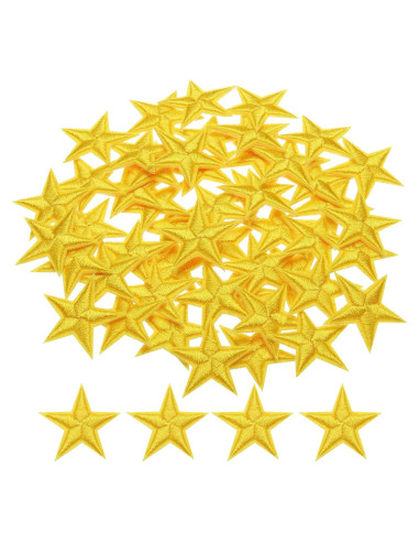 Parche de Hierro Estrella Amarillo MECCANIXITY 50 Pcs 2.9cm