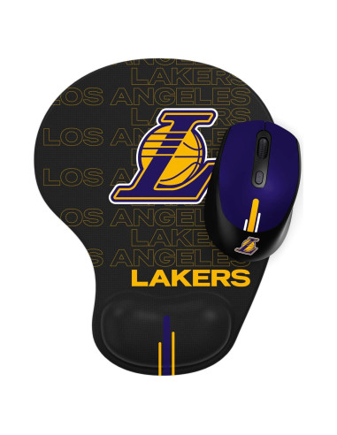 Combo Ratón Inalámbrico y Alfombrilla SOAR NBA Lakers