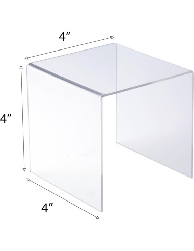 Soportes de Exhibición Acrílico Claytonic 8PC 10.16x10.16 cm