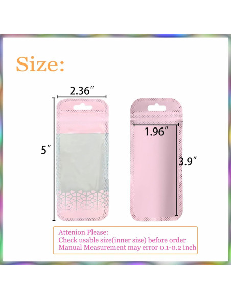 100 Bolsas Holográficas Reutilizables BOBECI 6x13cm para Joyería 100 Bolsas Holográficas Reutilizables BOBECI 6x13cm para Joyería