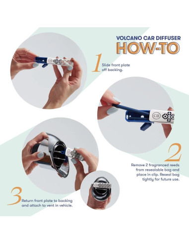 Difusor de Auto Capri Blue Volcano con 4 Recargas Aromáticas