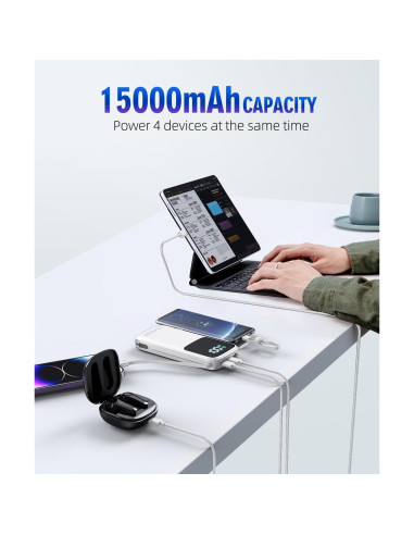 Banco de Energía Portátil 15000mAh Shenzhen AC6 Pro Carga Rápida
