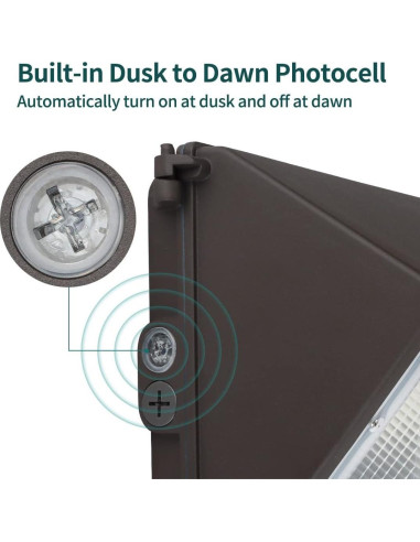 Luz de Pared LED Kadision 60W 7800lm IP65 Fotocélula