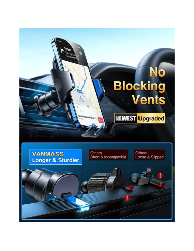 Soporte para Teléfono de Coche VANMASS 2025 Grado Militar