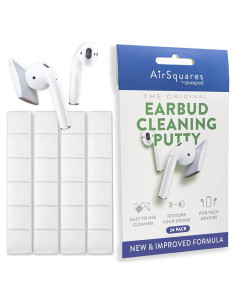 Pasta de Limpieza AirSquares para Auriculares - 24 Paquete