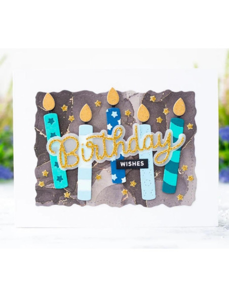 Troqueles de Metal FAWENUCY para Scrapbooking - Feliz Cumpleaños 10.7x9.9cm Troqueles de Metal FAWENUCY para Scrapbooking - Feliz Cumpleaños 10.7x9.9cm