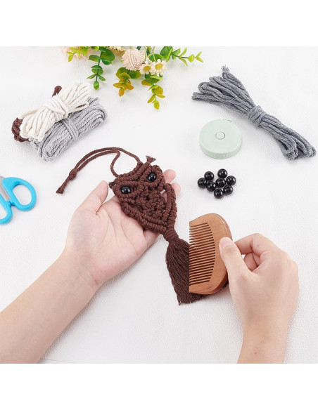 Kit de Macrame Boho ACRNIGHEET Colgante de Búho 5 Piezas Kit de Macrame Boho ACRNIGHEET Colgante de Búho 5 Piezas