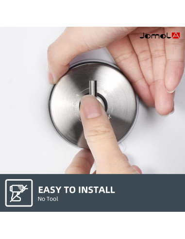 Ganchos de Ducha con Ventosa JOMOLA Acero Inoxidable 2PCS