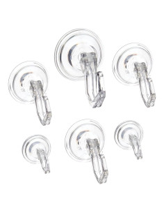 Ganchos de Succión Power Lock iDesign Set de 6 Transparente