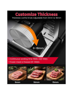 Cortadora de Carne Deli LAIKORE 120W 17cm Grosor Ajustable 2