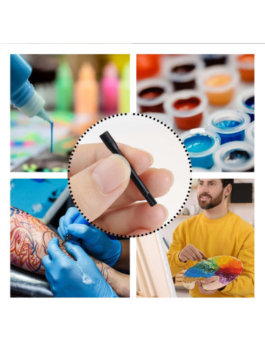 50 Palitos Mezcladores de Tinta para Tatuajes TKYPZY Desechables