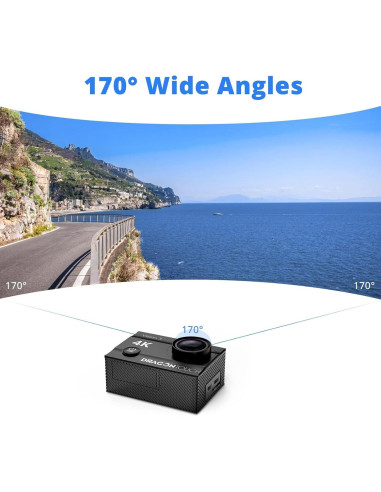 Cámara de Acción Dragon Touch 4K 20MP Impermeable 30m